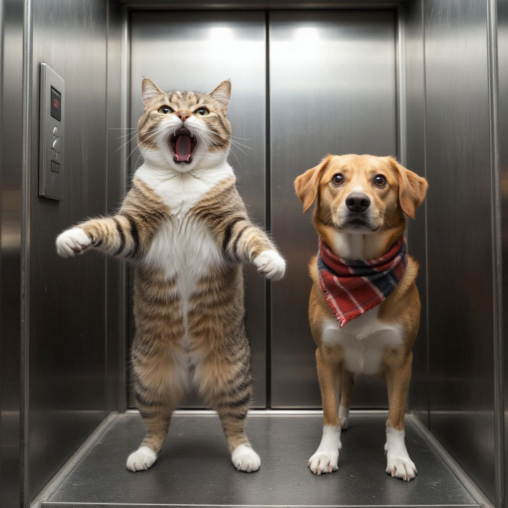 Зевок в лифте - важный физический процесс!