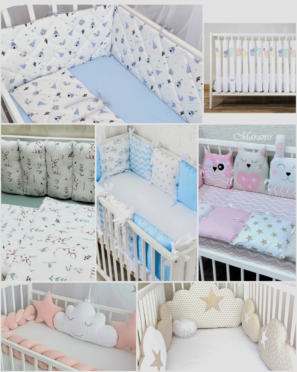 Виды бортиков в детскую кроватку