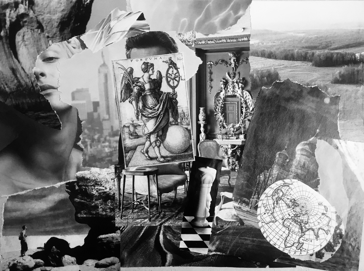 Коллаж "Волокна Времени" (Автор: Володина Е.В.)