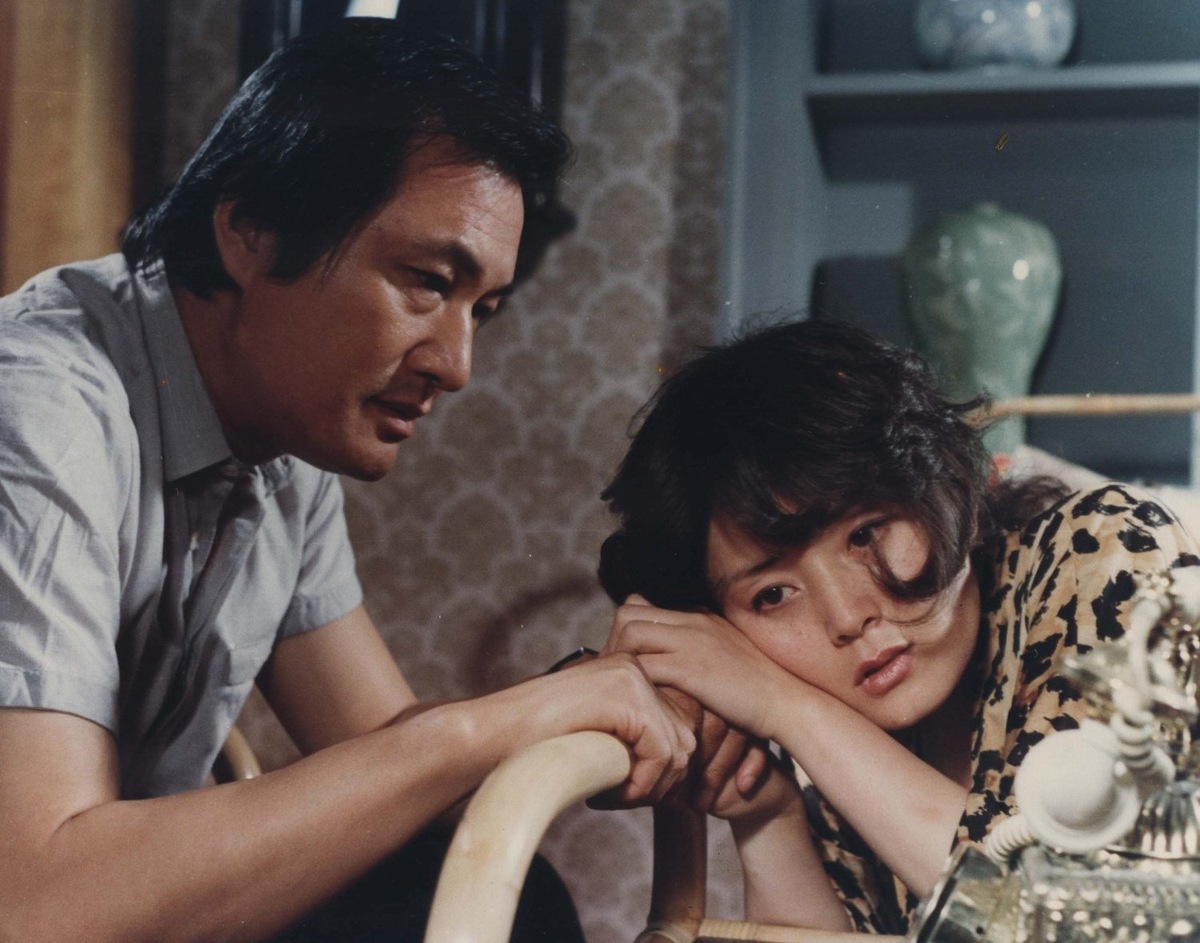 Кадр из фильма «Внезапно тёмной ночью» (1981): Сон Хи и её муж Кан Ю Джин