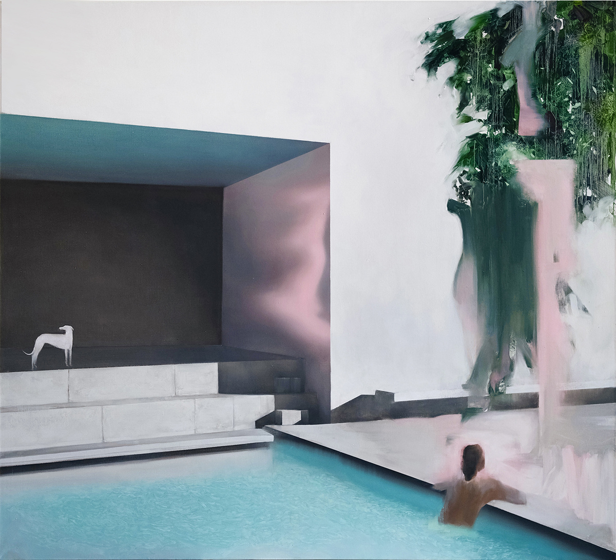 "Pool", 160 х 135 см., холст, масло