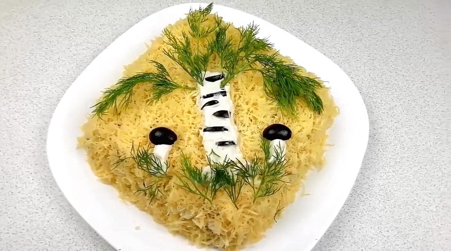 Вкусный с богатым вкусом салат!Салат с тунцом и овощами/Салат «Белая Береза»/КАК ЛЕГКО УКРАСИТЬ САЛАТ