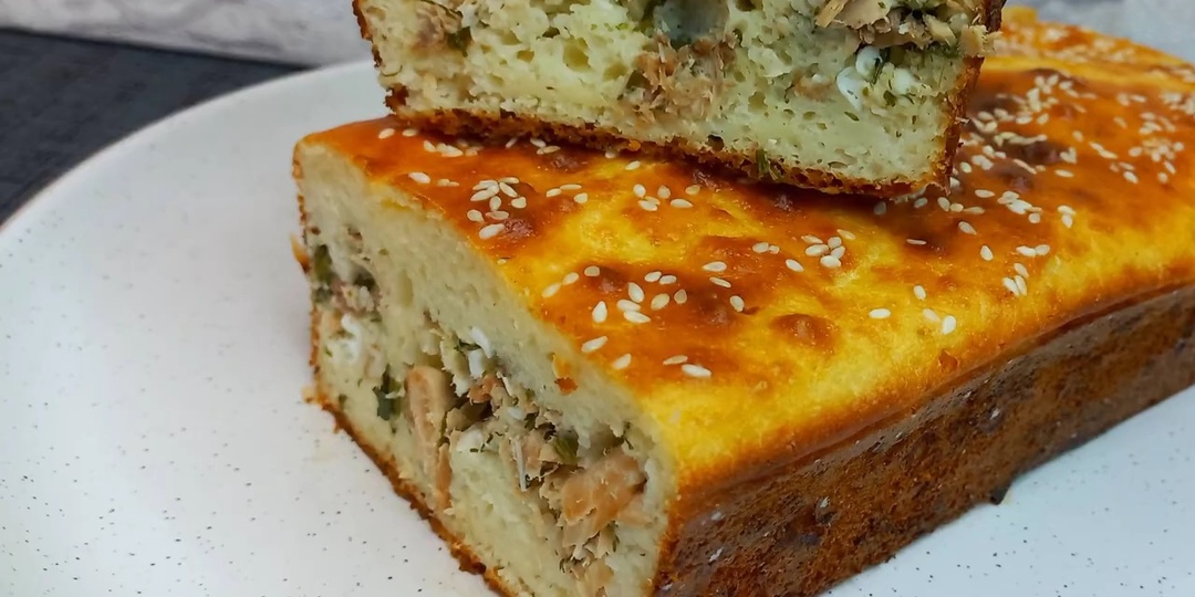 Заливной пирог с рыбной начинкой
