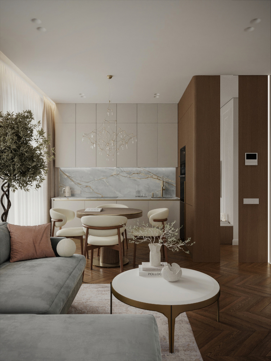 Заказать дизайн интерьера угловой кухни