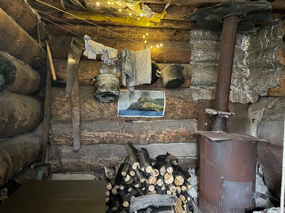 Заготавливаю дрова -->