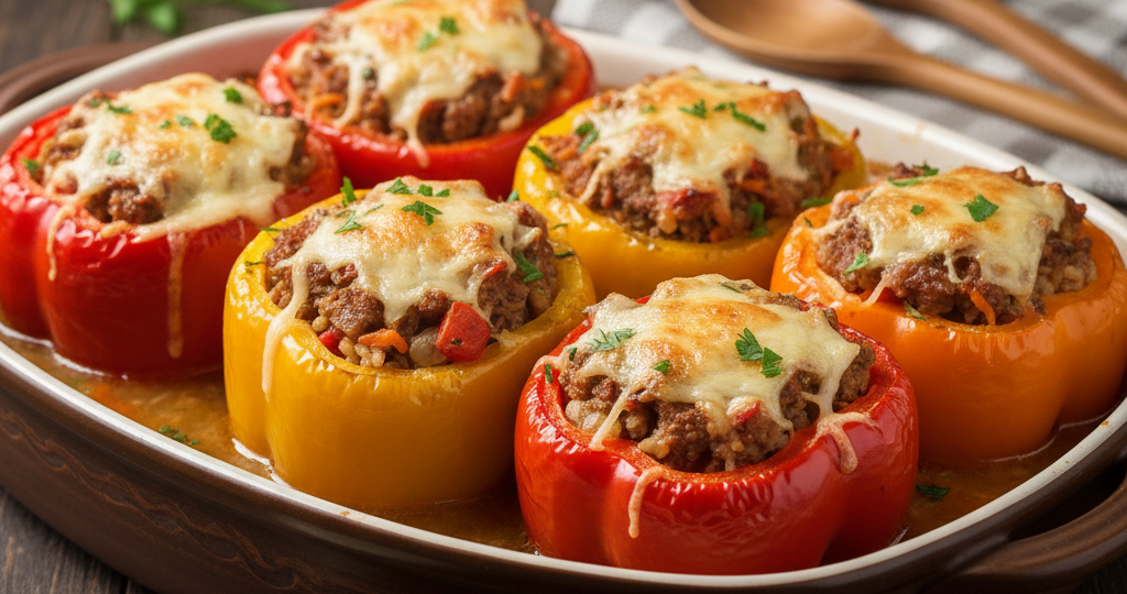 Фаршированные перцы, запеченные в духовке
