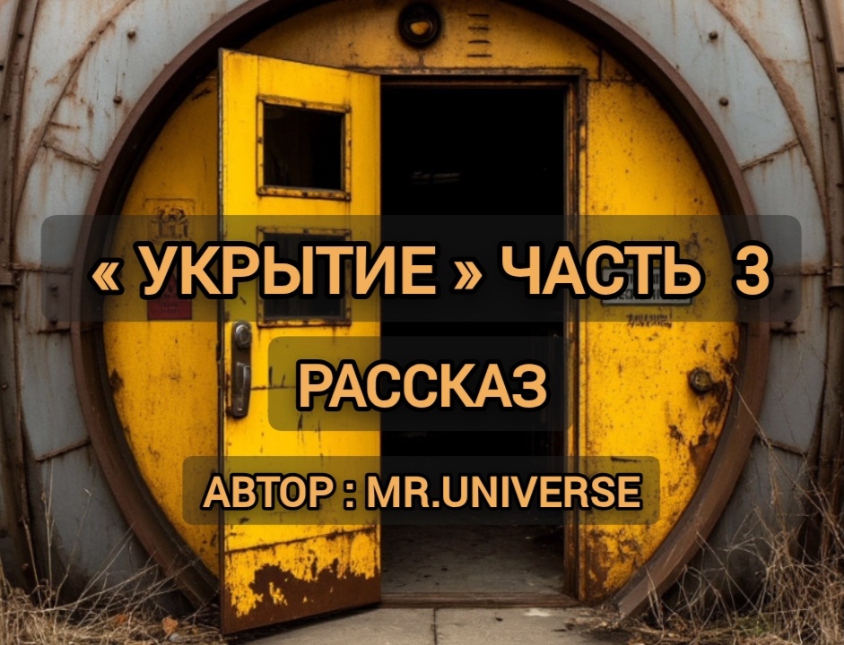 Рассказ: «Укрытие» часть 3, Автор: «MR.UNIVERSE»