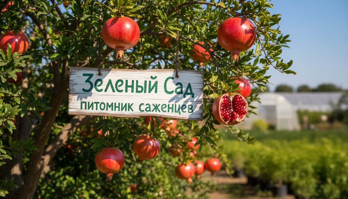 Выращивание саженцев граната от питомника Зеленый Сад в Санкт-Петербурге.