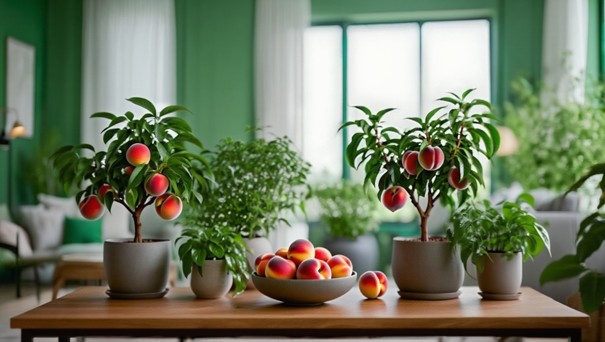 Карликовый персик в горшке: Годовой цикл подкормок удобрением «Княжий Аргамак»