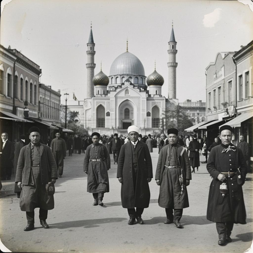 Это ИИ балуется подбором иллюстраций на тему приказчиков-мусульман. Справляется неплохо, хотя выглядели они, конечно, немного иначе