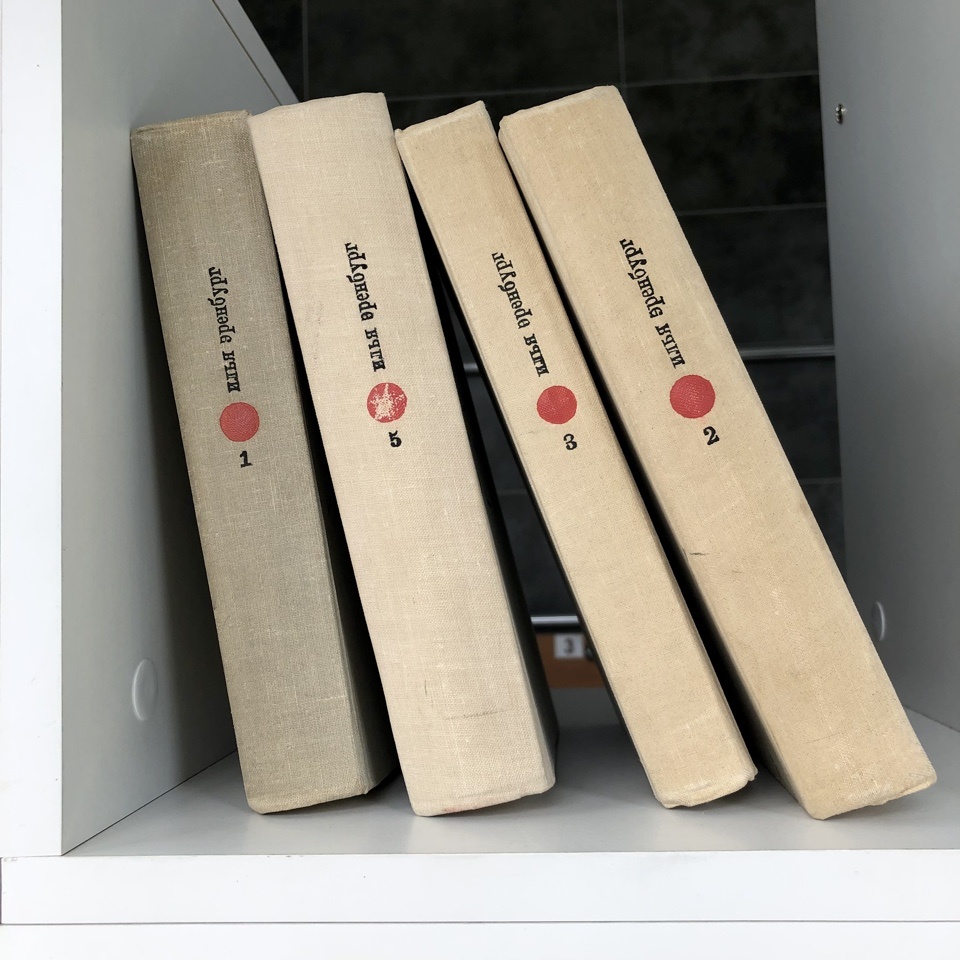 Не забрала, теперь жалею. Но воспоминаний там, кажется не было, в этих томах — другие произведения. А писал ИЭ много. В воспоминаниях, кстати, разбросаны стихи, и очень даже неплохие. 