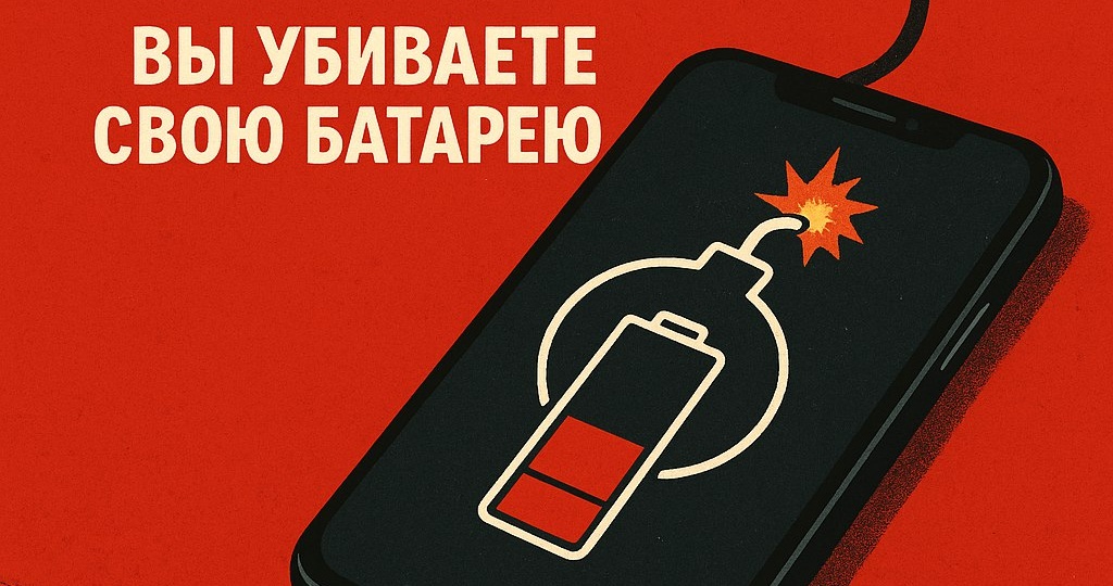 ​💣 Заряжаете смартфон всю ночь? Вы убиваете свою батарею!