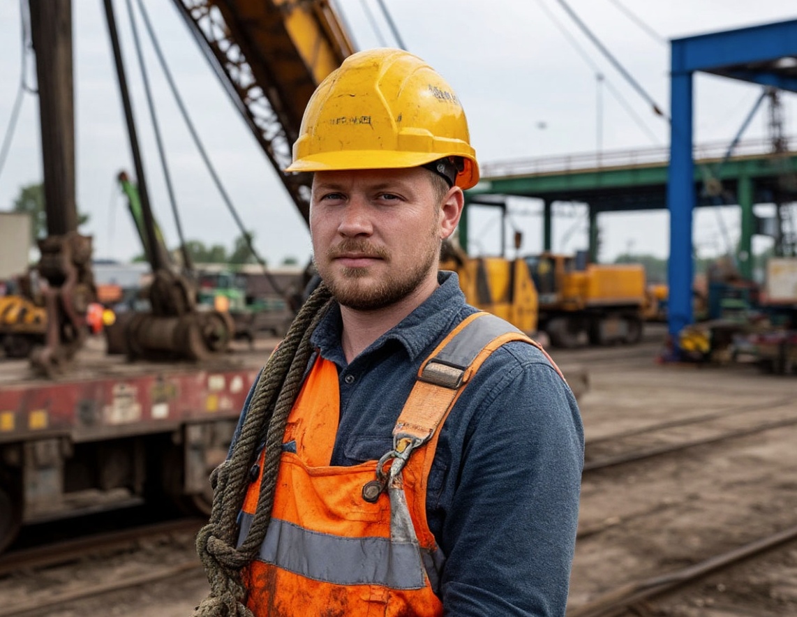 Стропальщик на заводе