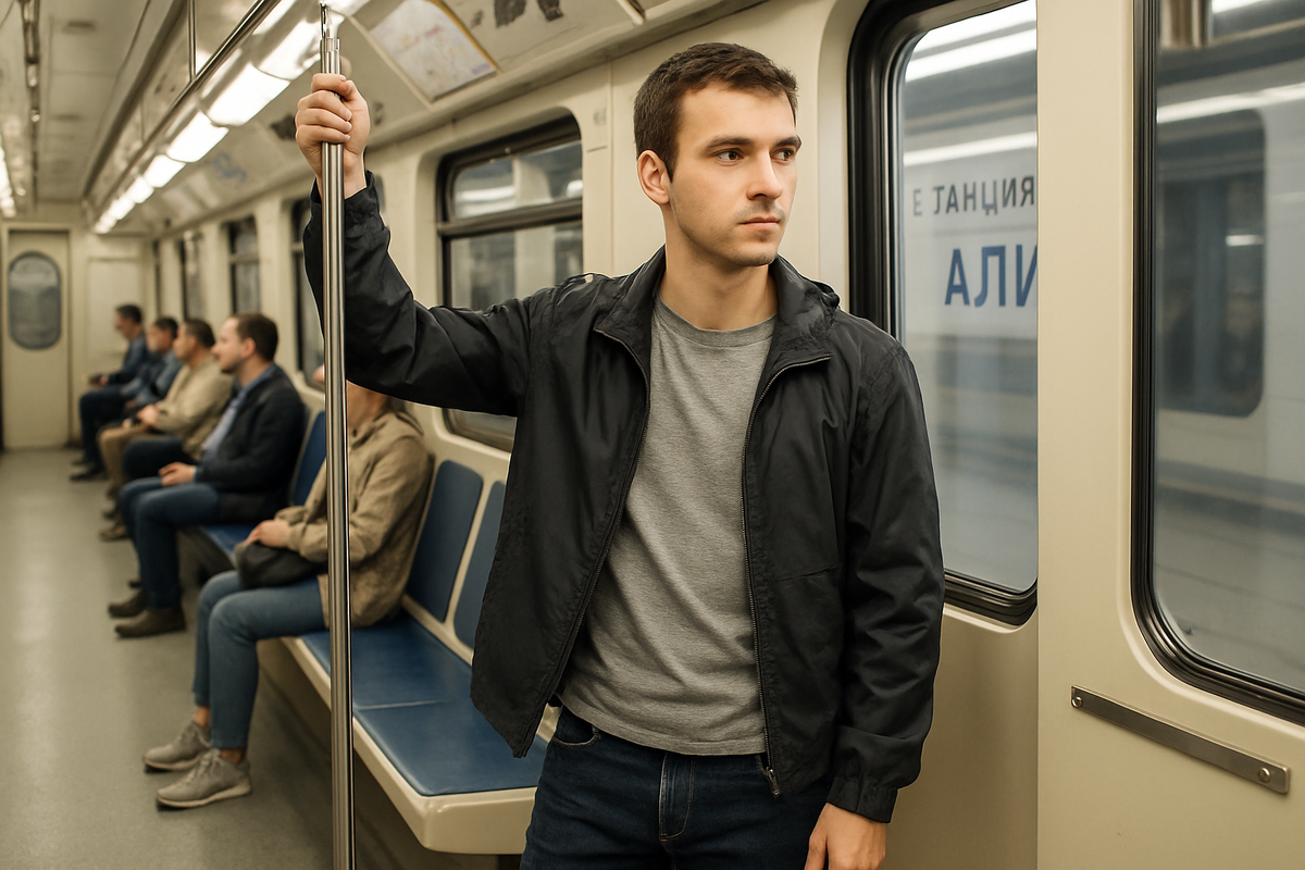 По дороге на работу в метро