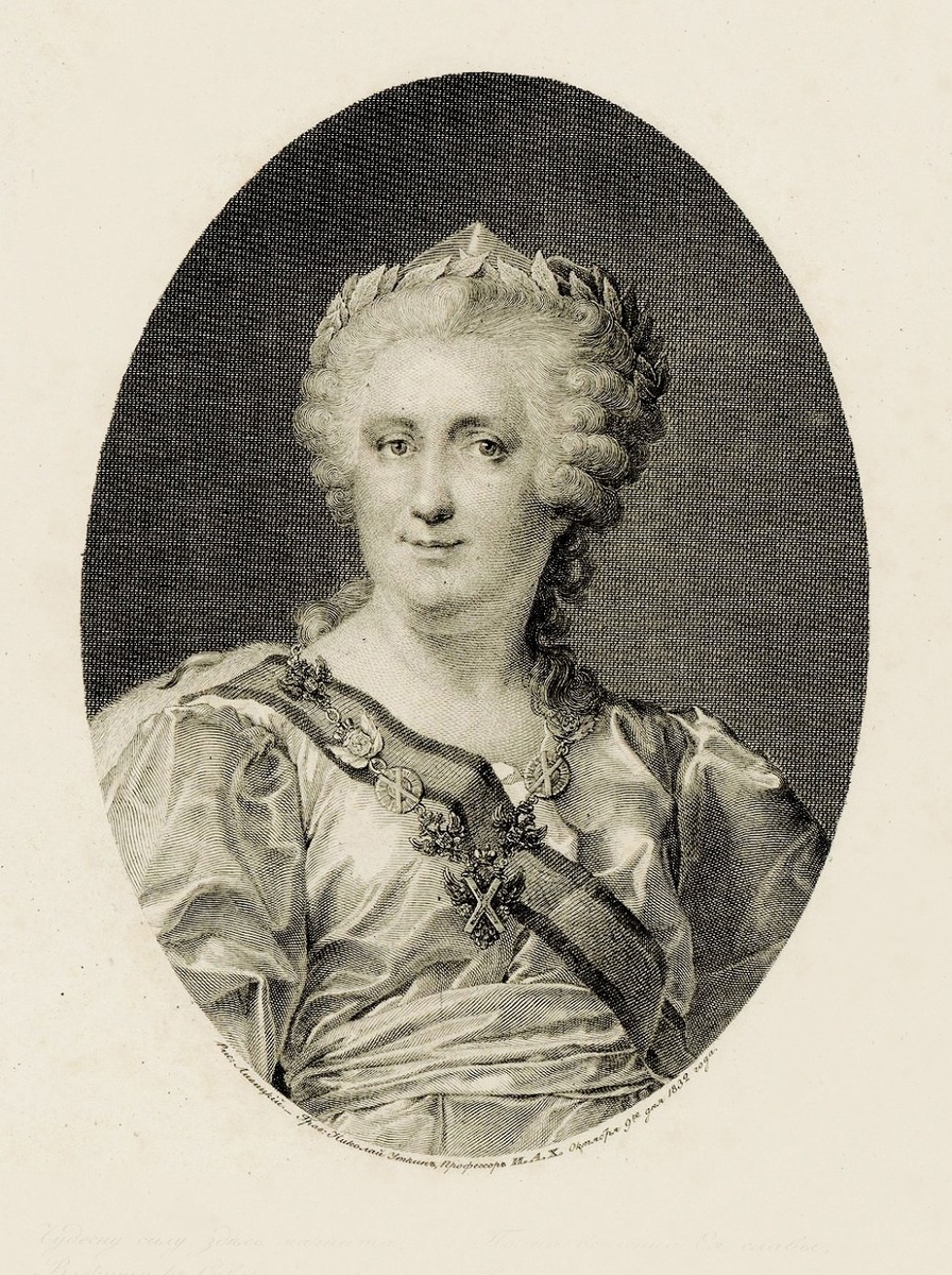   Н. Уткин (по рисунку Д. Левицкого). Екатерина II. 1832 / НЭБ
