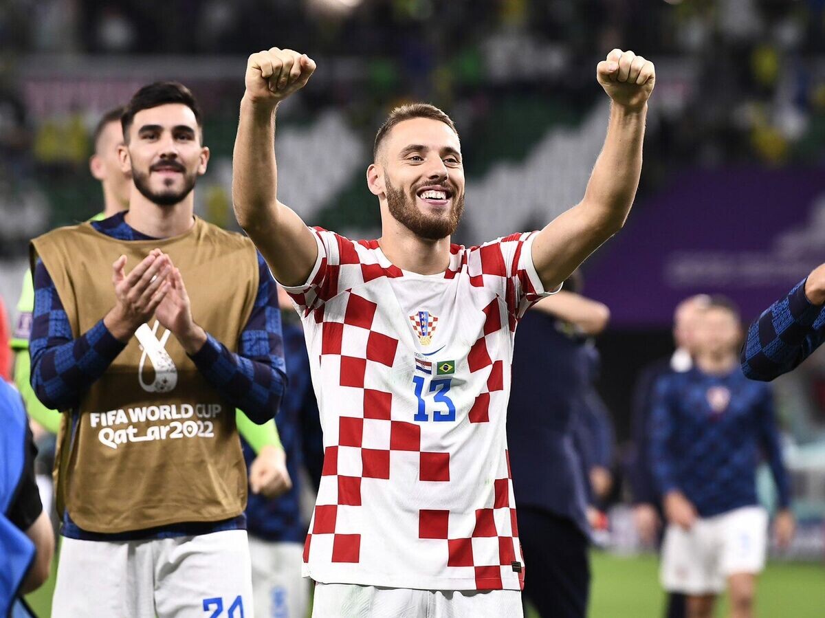    Хорватский футболист Никола Влашич на чемпионате мира 2022 года в Катаре© соцсети