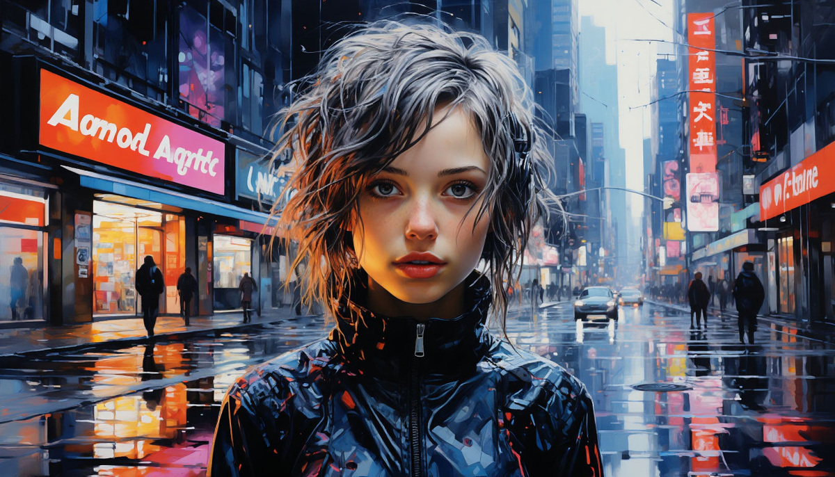 Симулятор курьера в стиле Cyberpunk от Gemini.