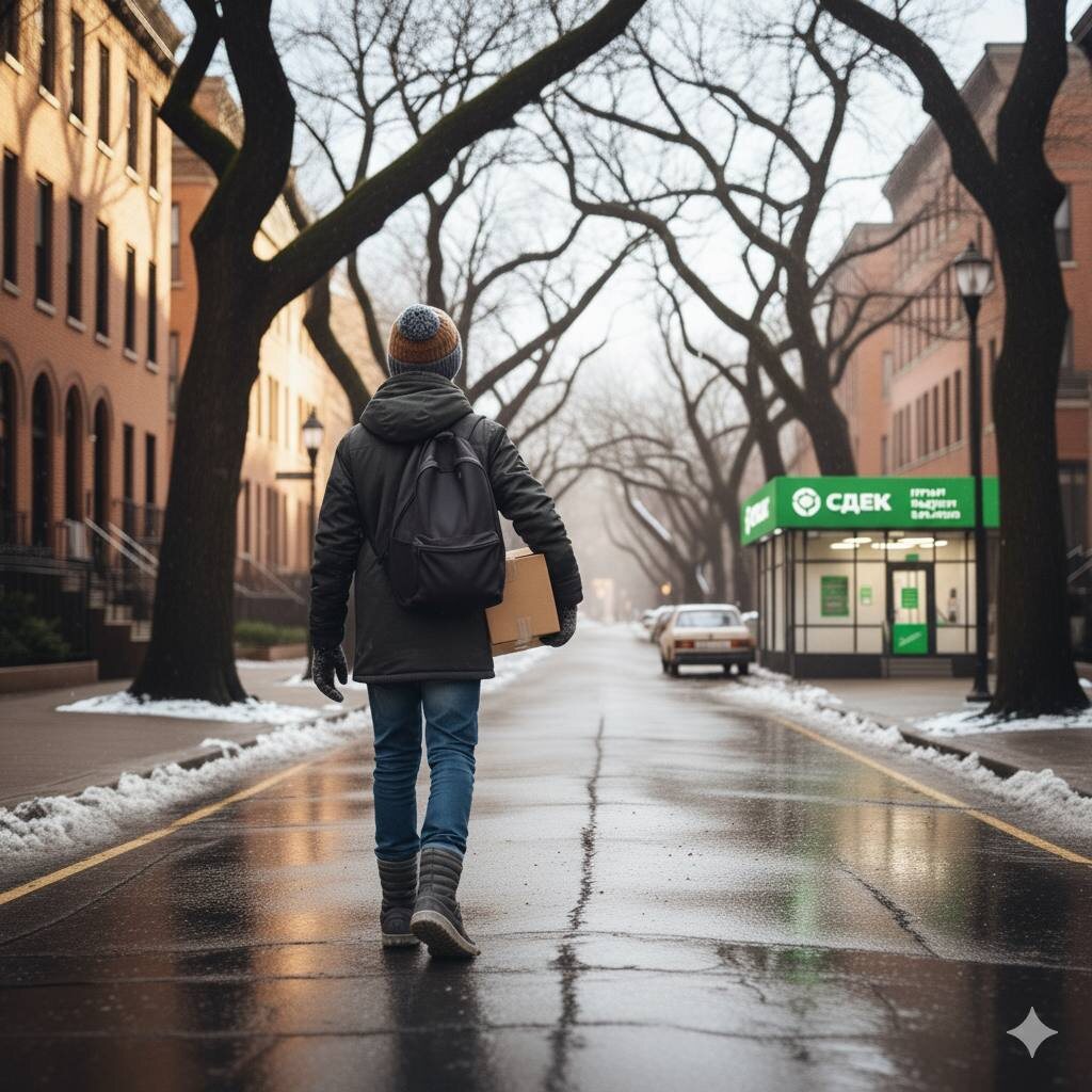 Авитуха. Ребенок несет Авито Доставку в пункт СДЕК