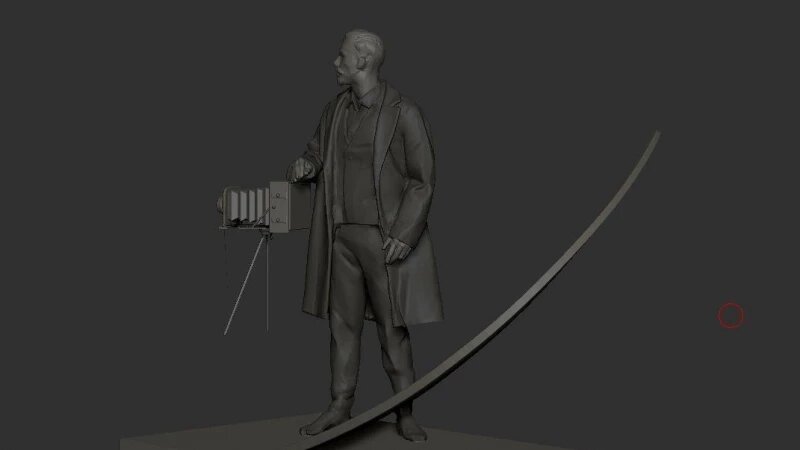     Набросок памятника Сергею Борисову. Арт-резиденция «Носорог»