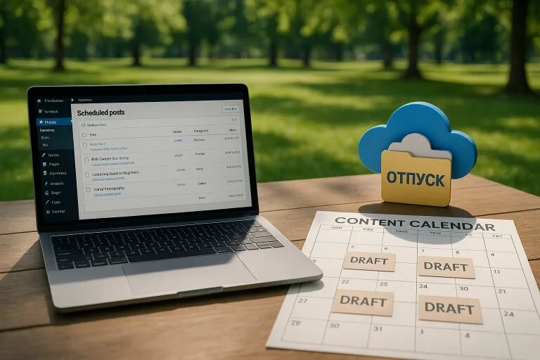    Ваш блог обновляется каждый день — даже когда вы в отпуске "Kontenium"