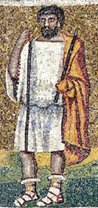 Праведный Иосиф Обручник. 5 в. Часть мозаики Благовещения. Храм Санта-Мария-Маджоре. Рим.