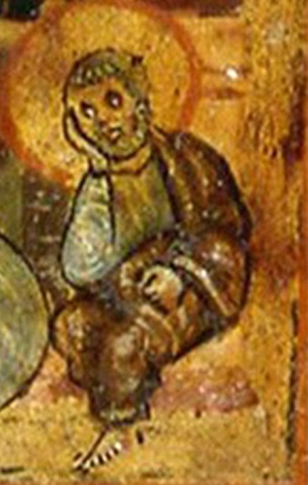 Праведный Иосиф Обручник. 6 в. Часть образа Рождества Христова. Сирия.