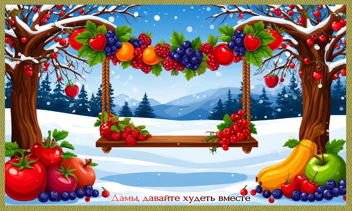 Вот так ИИ представил себе и нам новогодние пищевые качели!