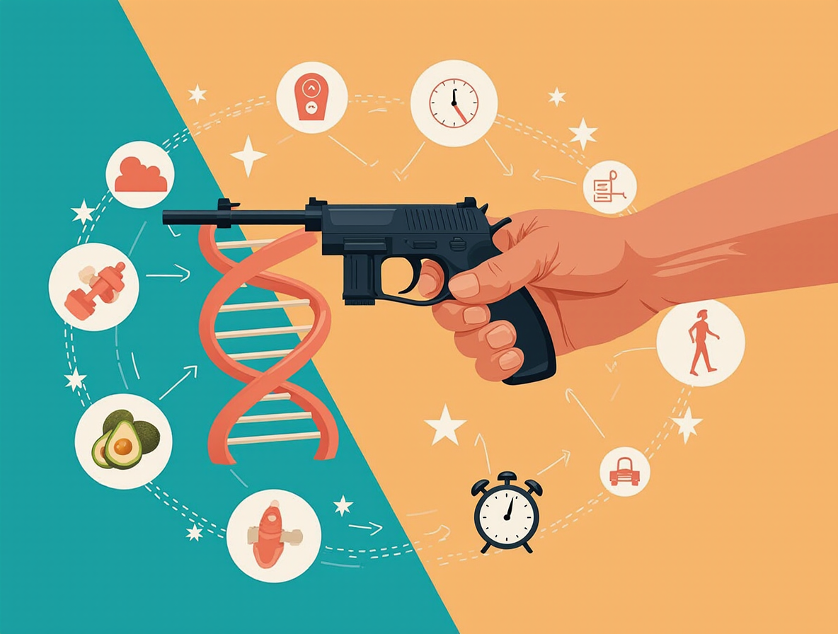 Гены загружают пистолет. Но курок не обязатльно будт нажат.