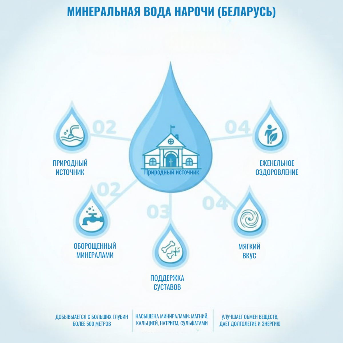Информация о минеральных водах Нарочи