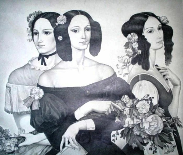 Сестры Гончаровы - Екатерина, Александра и Наталья