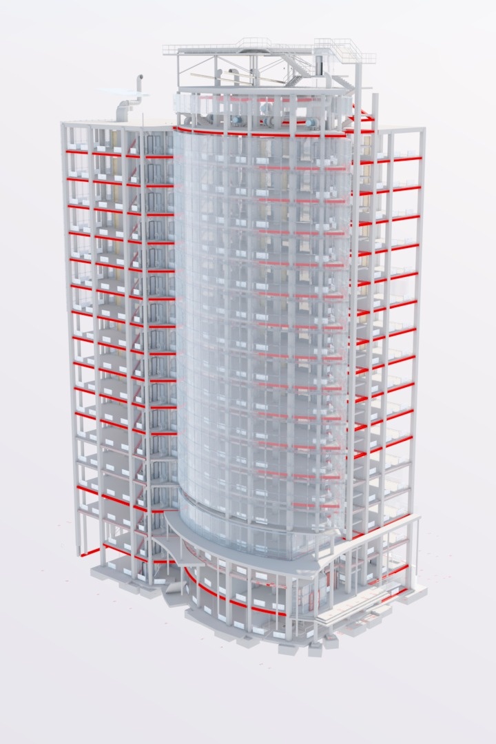Модель здания, проектируемого ООО ПСК "Астра"