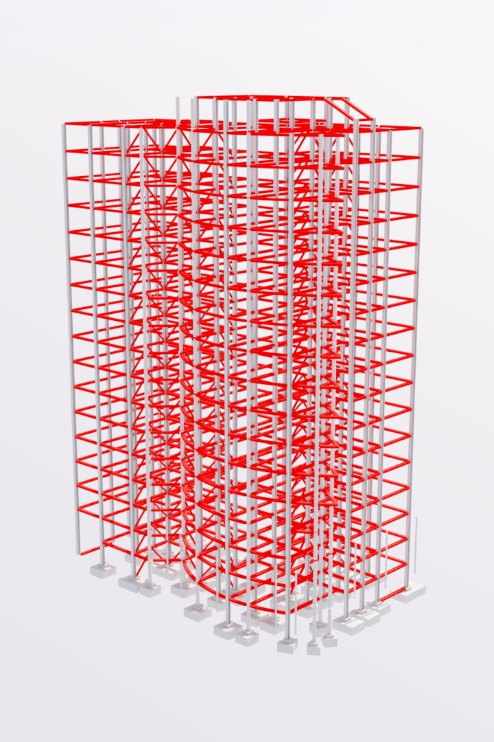 Модель здания, проектируемого ООО ПСК "Астра"