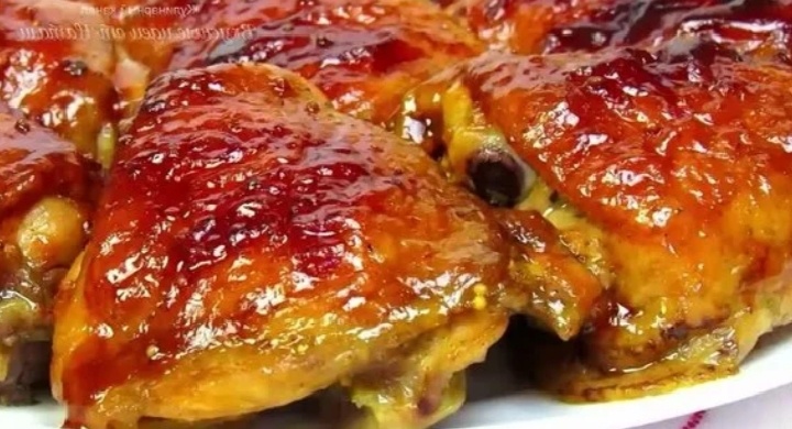 Куриные бедра/голени в медово-соевом соусе (Классика в духовке)