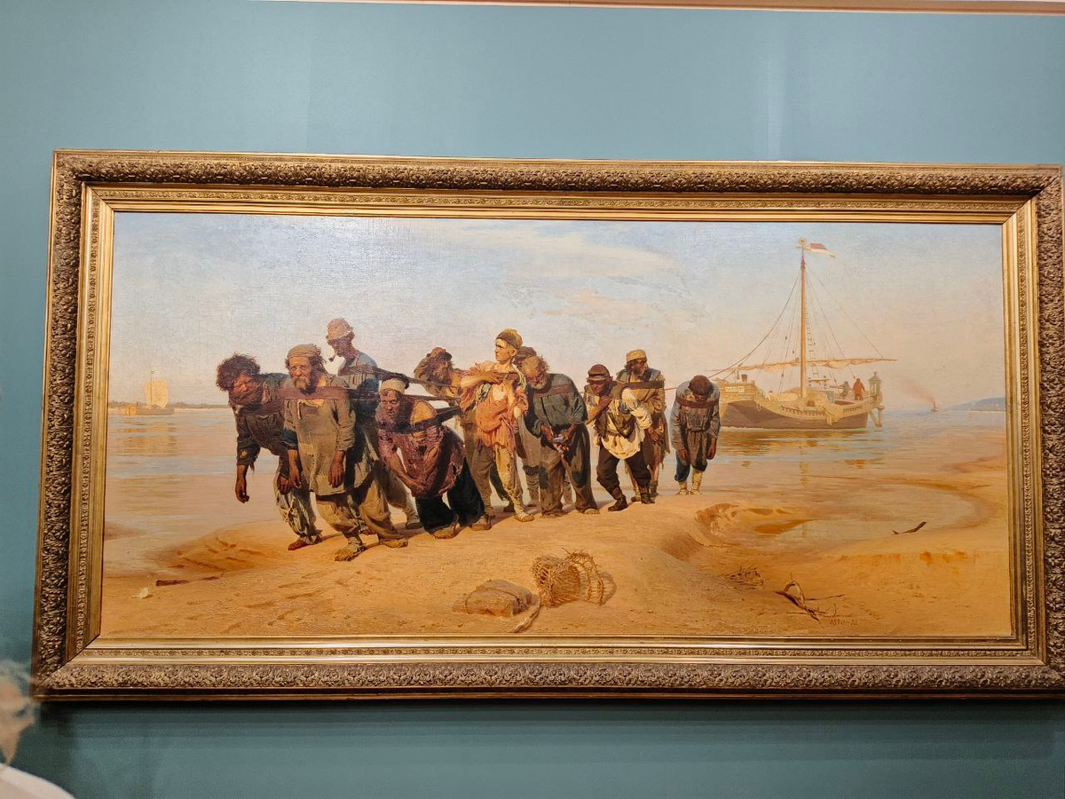 шедевр Ильи Репина «Бурлаки на Волге»