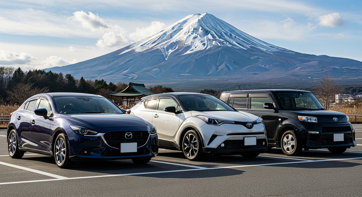 Mazda Axela, Toyota C-HR и Toyota bB.