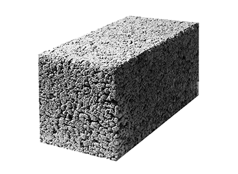 Керамзитобетонный блок полнотелый