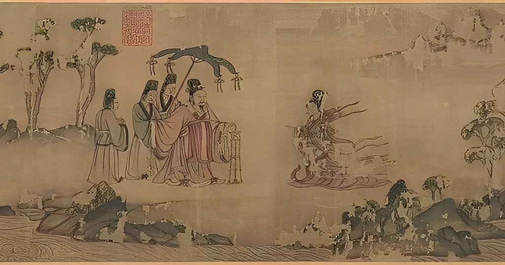 Картина Гу Кайчжи «Нимфа реки Луо» воссоздаёт трогательную историю любви Цао Чжи (Источник: Общественное достояние)