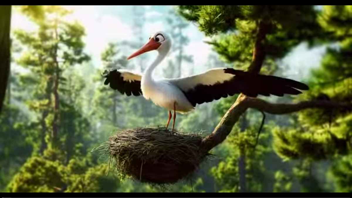 Простите, а на чём держится ветка? Поочему гнездо левитирует?