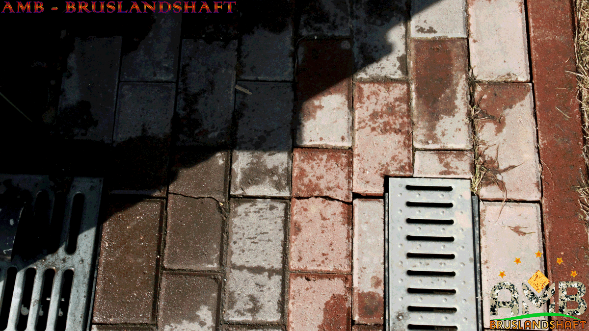 Треснула тротуарная брусчатка-cracked paving stones