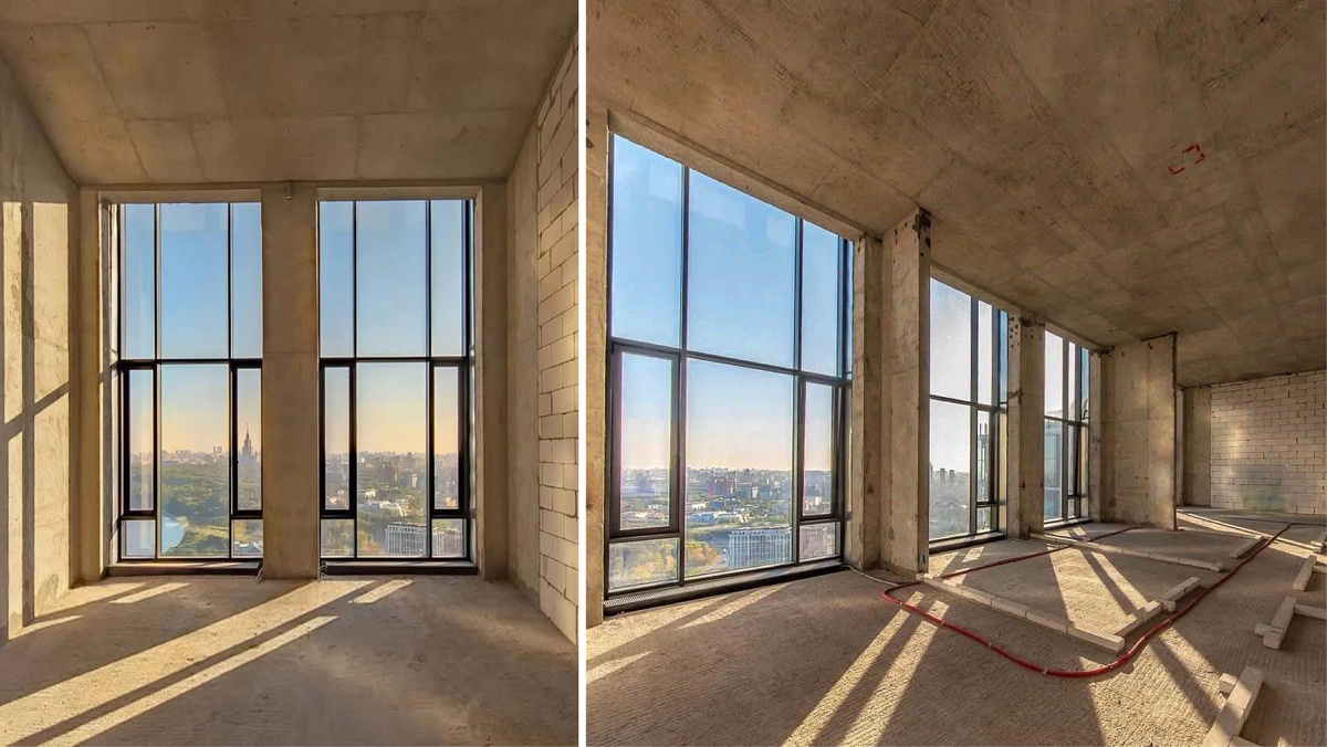 Высота потолков – 5,3 м. Чистый объём света и воздуха