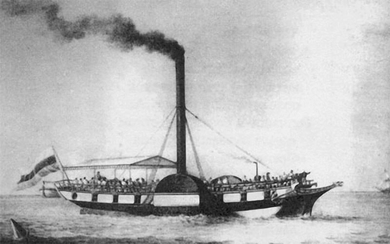 Первый пароход на Волге и Каме. Фото — журнал «Наука и жизнь», 1976 год.