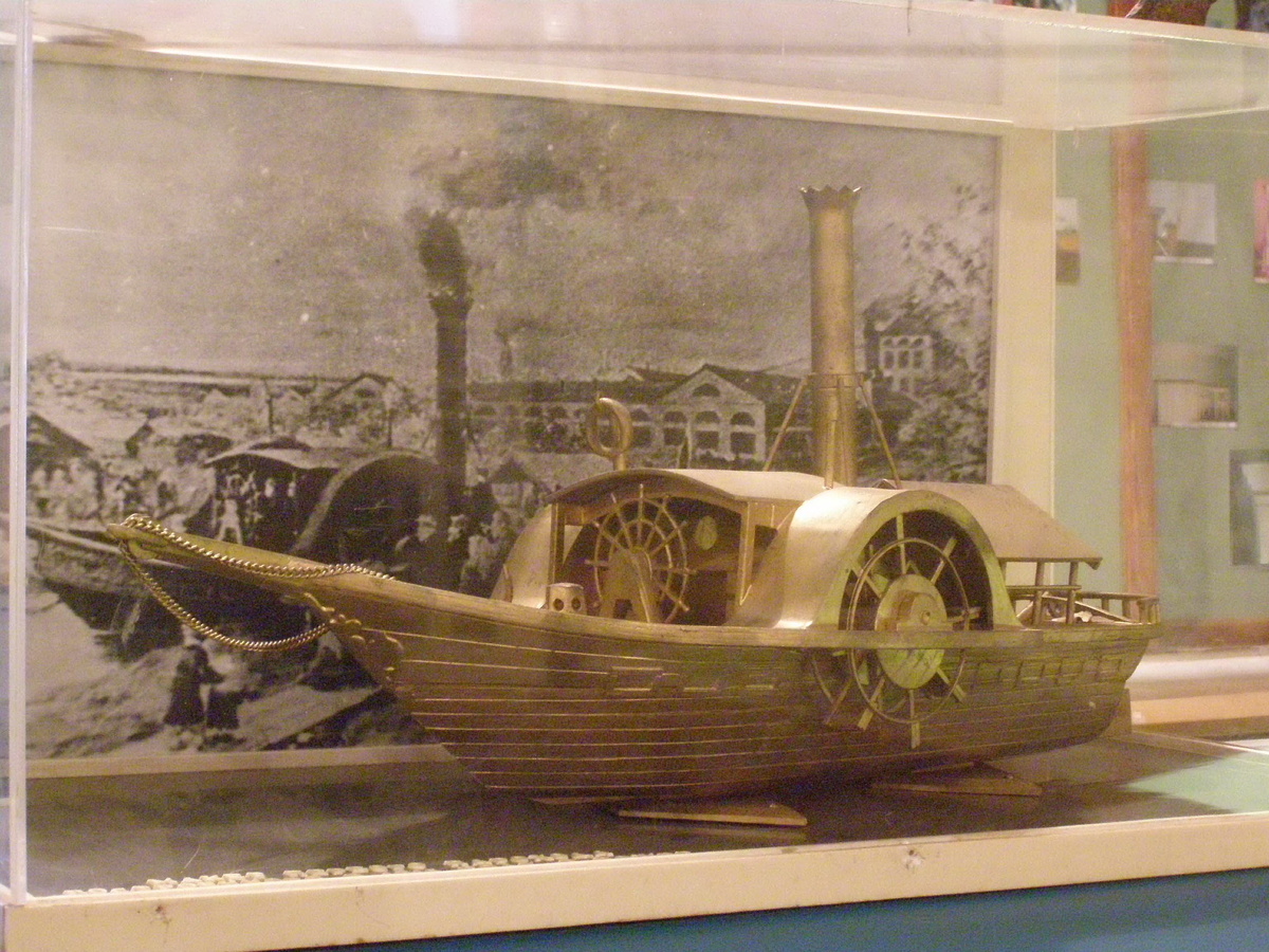 Макет первого парохода в музее Пожвы. Фото https://flagman-news.ru.