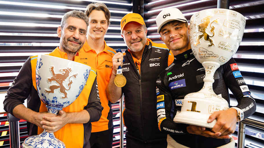 Андреа Стелла, Оскар Пиастри, Зак Браун и Ландо Норрис