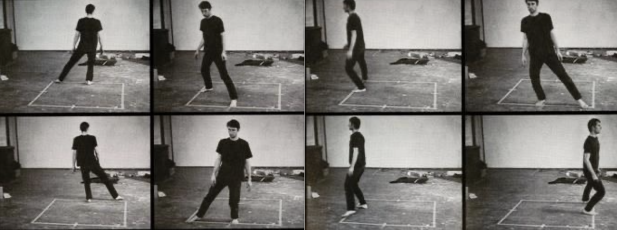Брюс Науман «Танец, или Хождение по периметру квадрата», 1967 г.