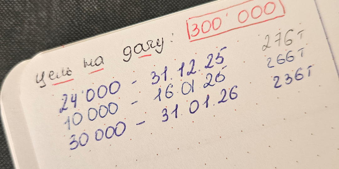 Копим на дачу. Ноябрь-январь 2025/26