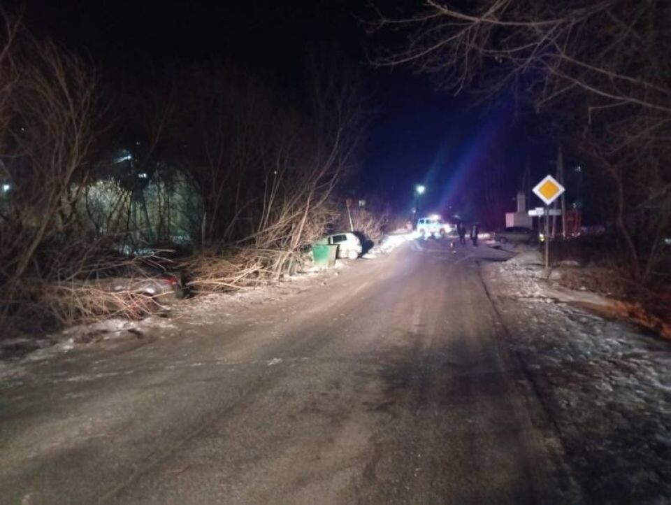    ДТП с двумя автомобилями Hyundai и пешеходом в Горно-Алтайске. Источник: МВД по Республике Алтай