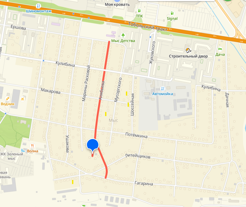 Улица Алябьева, Тюмень. Источник: 2 ГИС