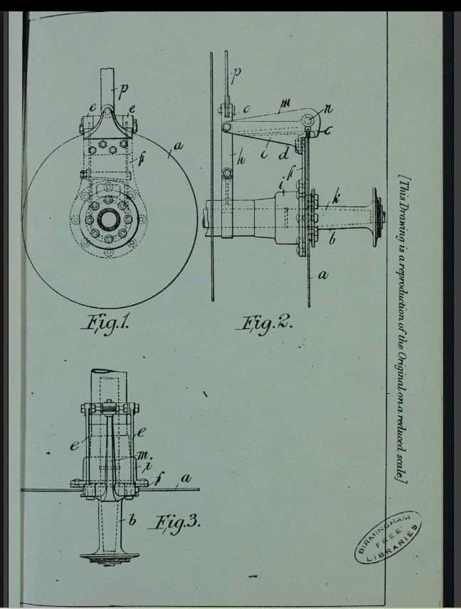  Патент 1902 года Фредерика Ланчестера на автомобильные тормозные диски. 