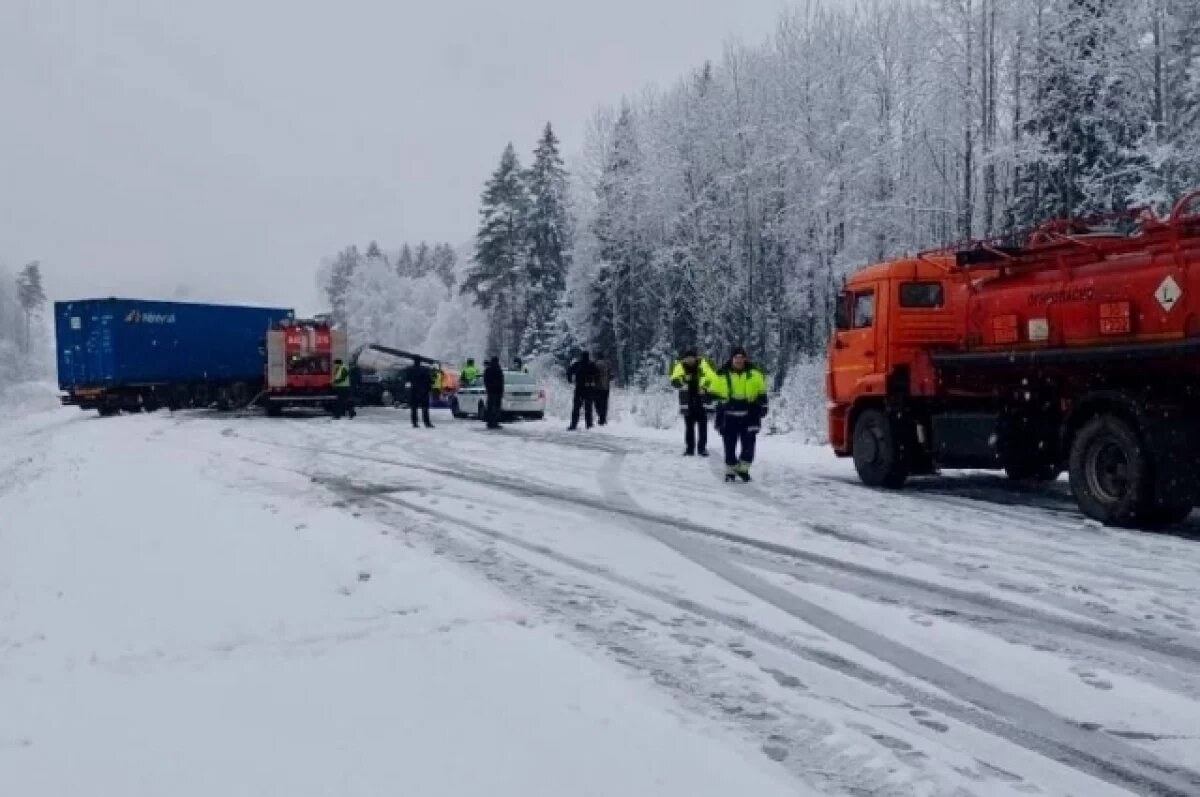    Три человека погибли в ДТП с фурой и бензовозом в Лахденпохском районе