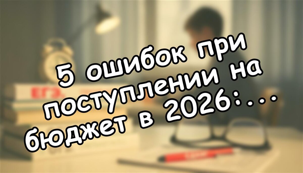 5 ошибок при поступлении на бюджет в 2026: как не лишиться места из-за глупости